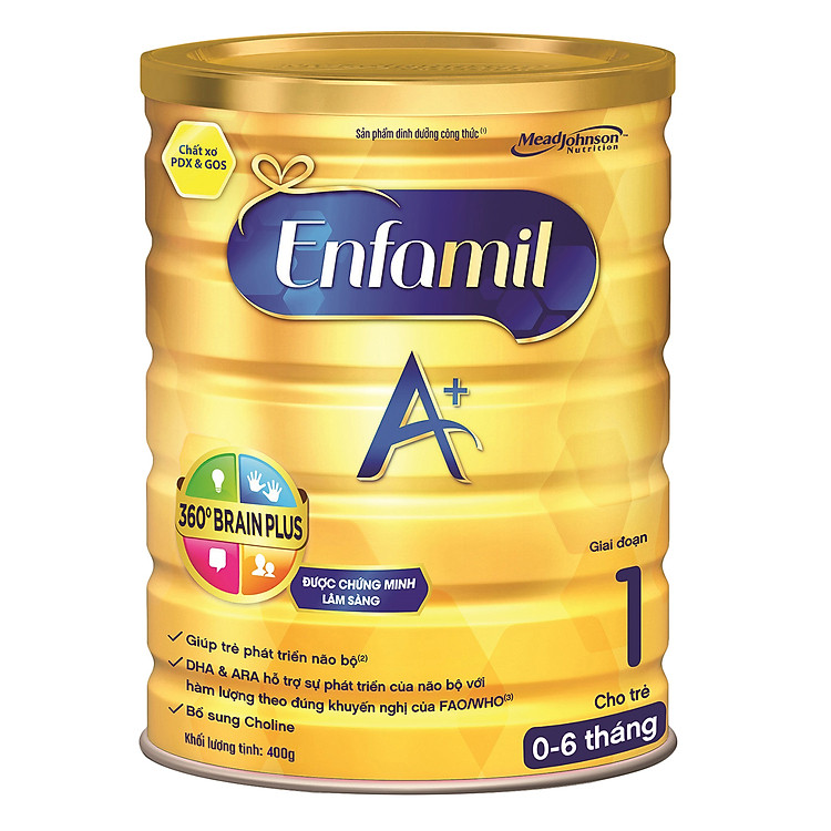 Sữa Enfamil A+1 360° Brain Plus Với PDX & GOS (400g)