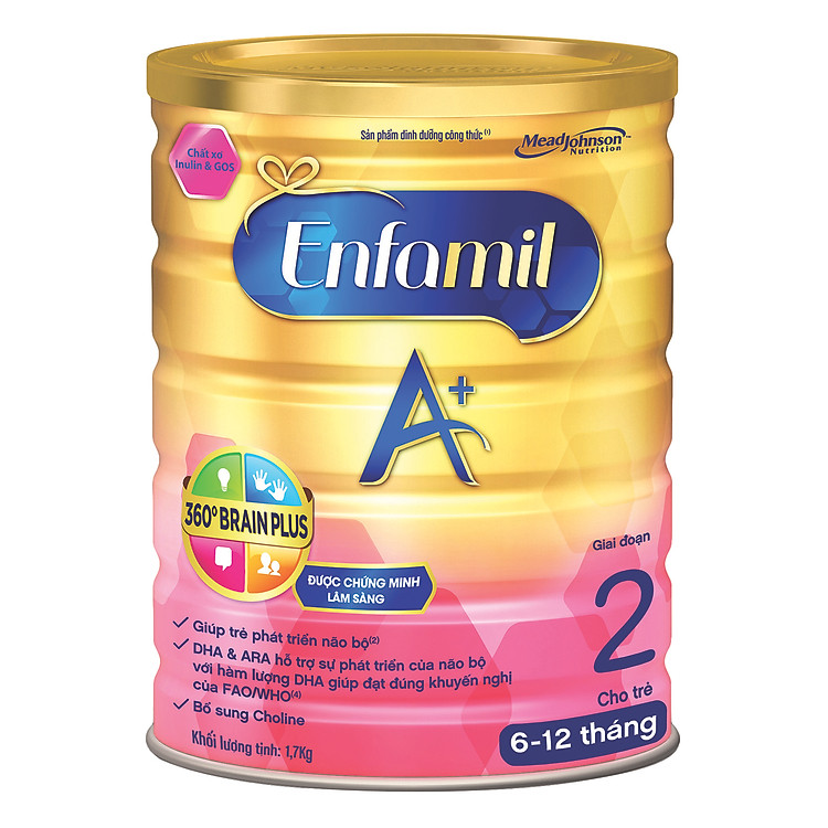 Sữa Enfamil A+2 360° Brain Plus Với Inulin & GOS (1700g)
