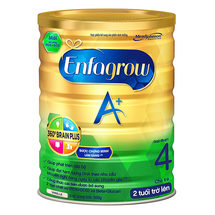 Sữa Enfagrow A+4 360° Brain Plus Với PDX & GOS (900g)