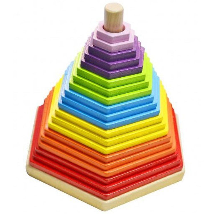 Đồ Chơi Gỗ Kim Tự Tháp Tottosi Hình Lục Giác 202009 (23 Mảnh)