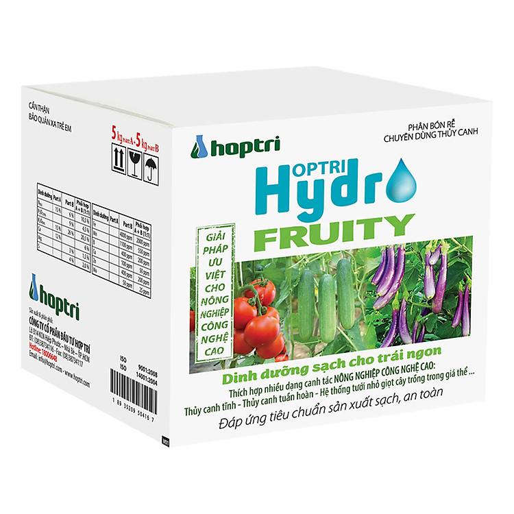 Dinh dưỡng thủy canh cây ăn trái Hydro Fruity (10kg)