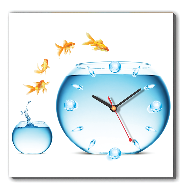 Tranh Đồng Hồ Dyvina 1T3030-44 - Cá Vàng