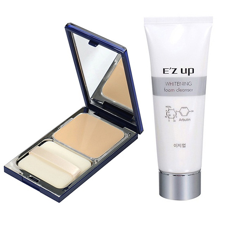 Bộ Sản Phẩm E’Zup: Sữa Rửa Mặt Whitening 30g + Phấn Nền Pure Bright Lasting # Màu 21 - FP50700133 (15g)