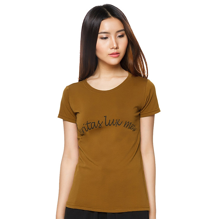 Áo Thun Nữ Họa Tiết Lux T&D D31 - Màu Đồng