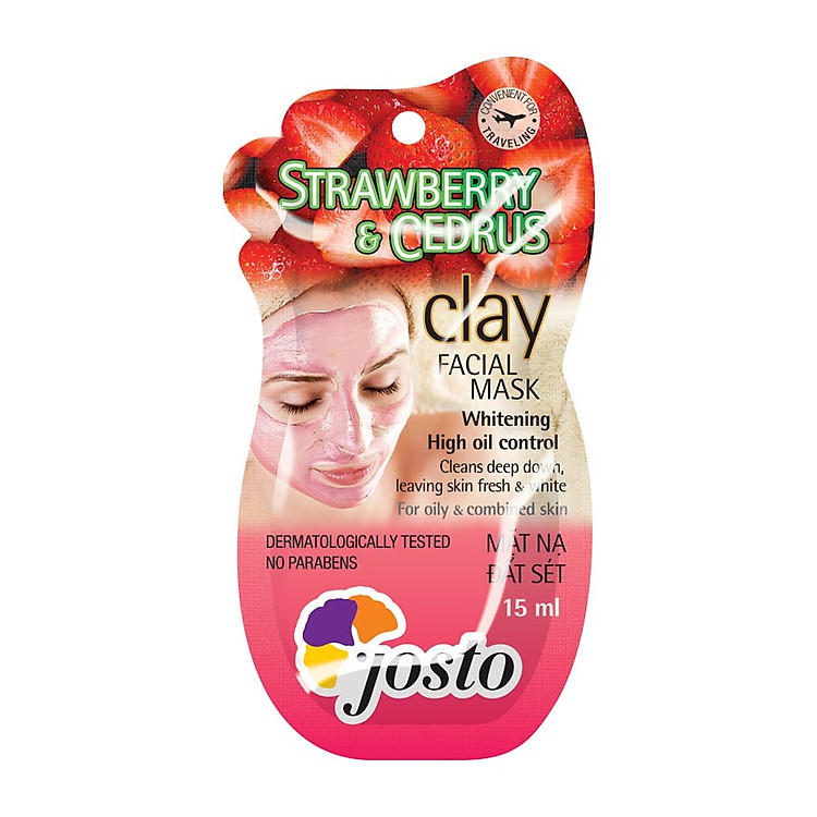 Mặt Nạ Đất Sét Đỏ Và Dâu Tây Josto