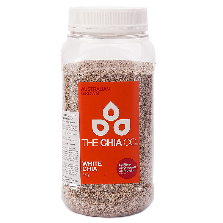 Thực Phẩm Chức Năng Chia Seed Hạt Màu Trắng The Chia Co White Chia (Hộp 1kg) - 204639