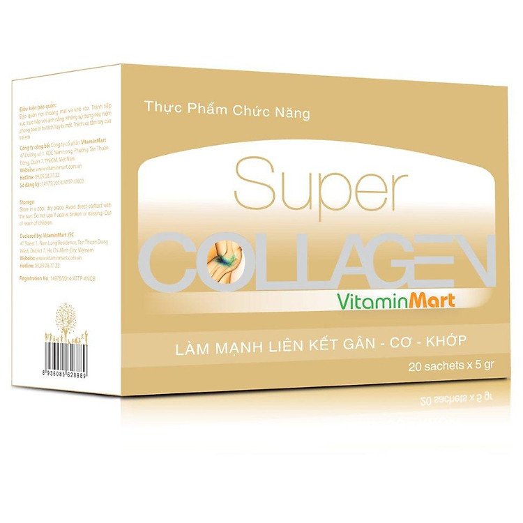 Thực Phẩm Chức Năng Dành Cho Gân Khớp VitaminMart Super Collagen (Hộp 100g)
