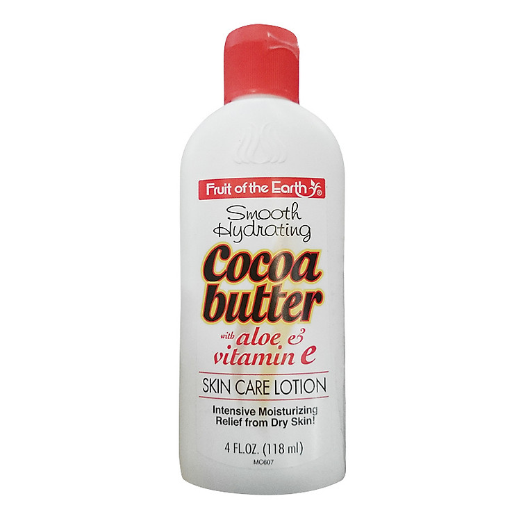 Sữa Dưỡng Thể Cocoa Butter Vitamin E Và Aloe Vera Fruit Of The Earth 118ml - F4212