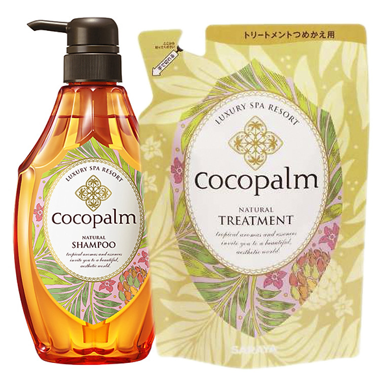 Combo Dầu Gội Cocopalm Chai 600ml và Dầu Xả Cocopalm Túi 500ml