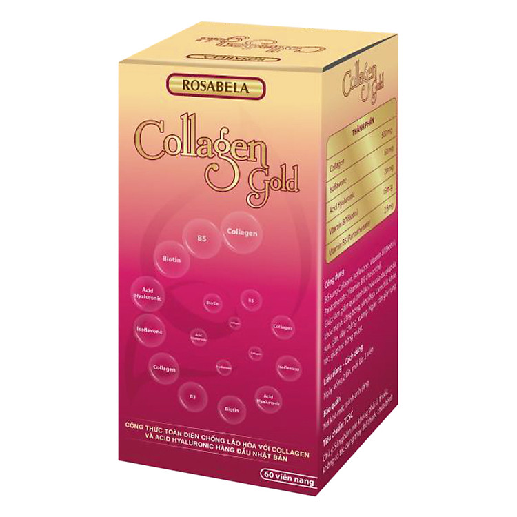 Thực Phẩm Chức Năng Rosabela Collagen Gold COLGOLD (Hộp 60 Viên)