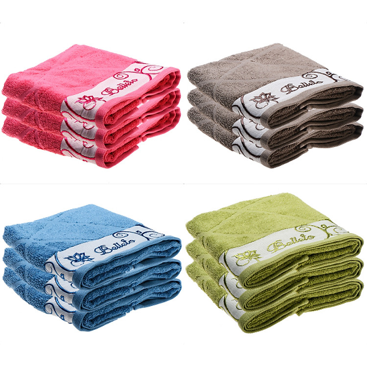 Combo 3 Khăn Mặt Belleto HQAC 28*42 cm