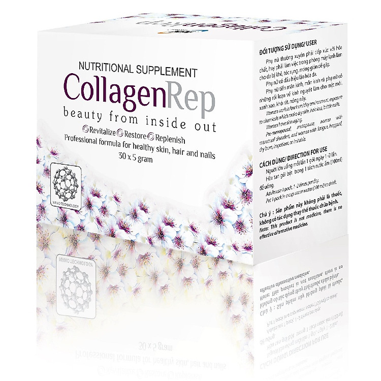 Thực Phẩm Chức Năng Bột Collagen NK Nutrition Nutritional Supplement Collagen Rep (30 Gói/ Hộp)