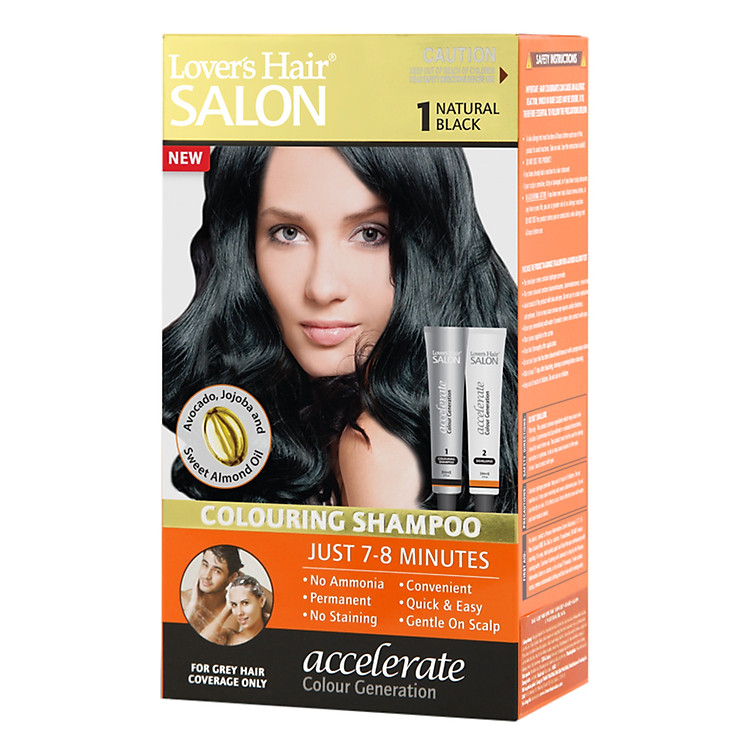 Dầu Gội Nhuộm Tóc Lover's Hair Salon 1 Natural Black Wellwisse 9700040 (60ml / Tuýp)