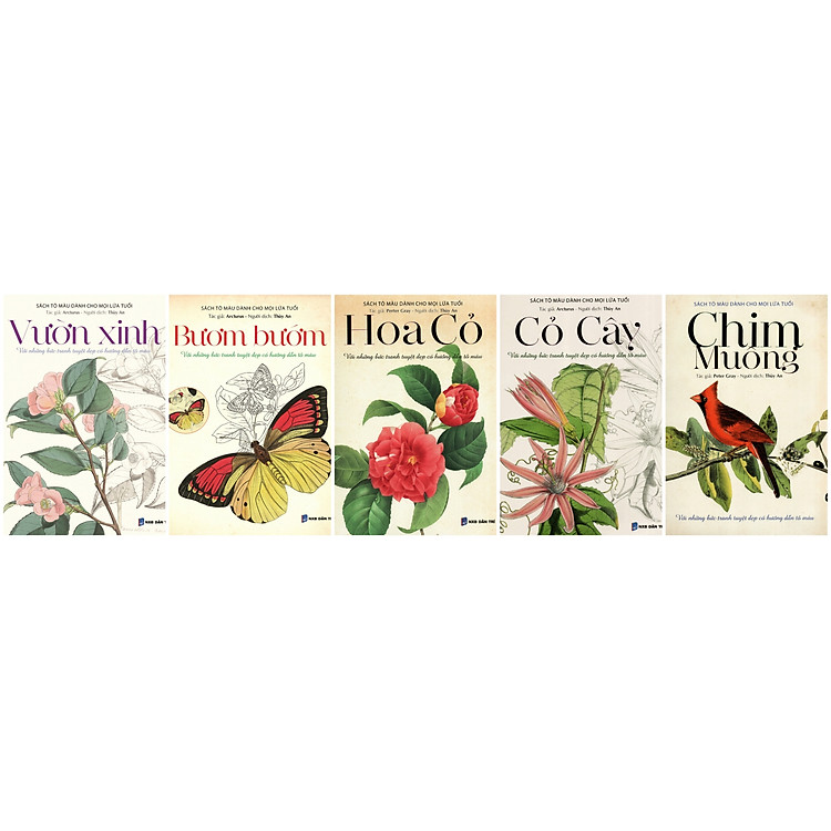 Combo 02 Sách Tô Màu Dành Cho Tuổi Mới Lớn (Trọn Bộ 5 Cuốn)
