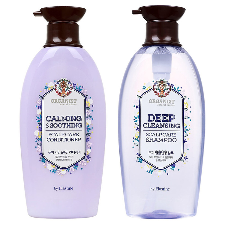 Combo Dầu Gội Organist Deep Cleansing Scalp Care Chai 500ml + Kem Xả Organist Calming & Soothing Scalp Care Chai 500ml