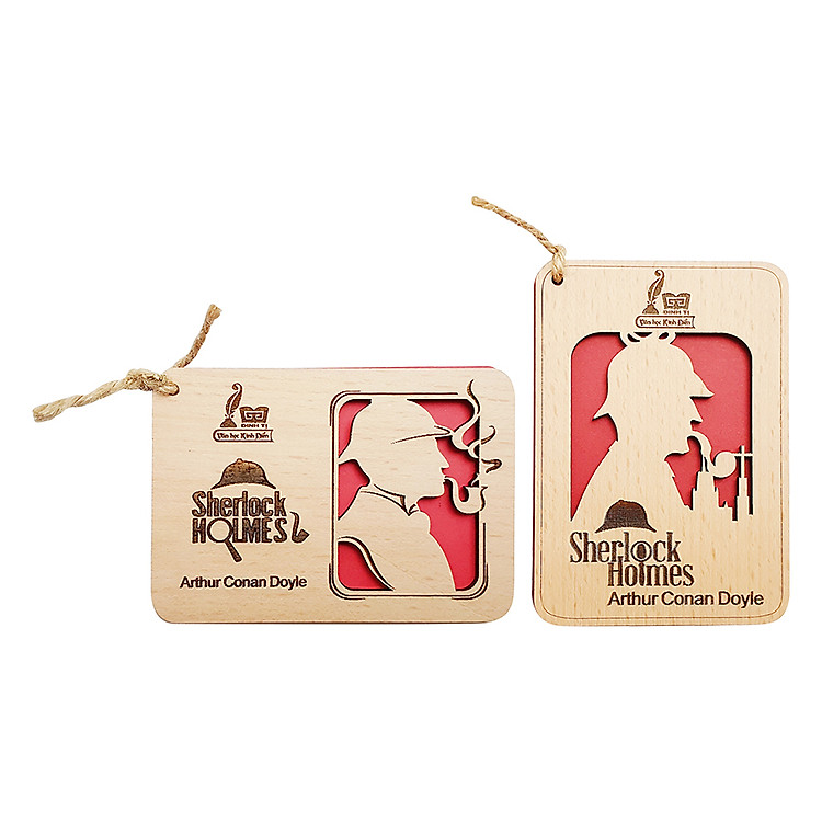 Combo 2 Bookmark Thiệp Gỗ - Sherlock Holmes