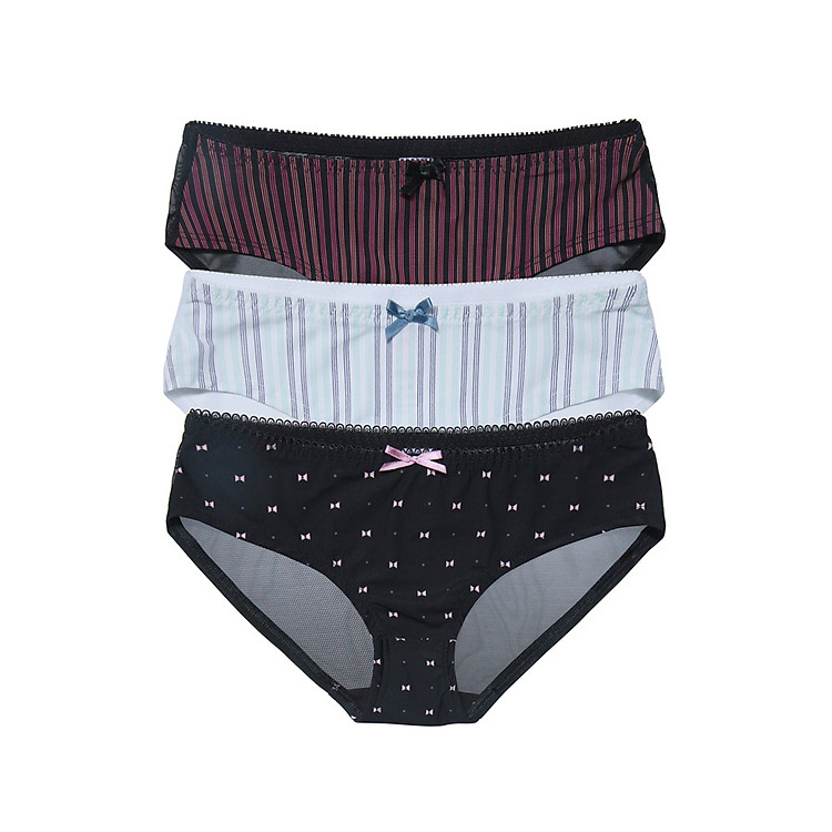 Combo 3 Quần Lót Nữ Thun Lạnh Phối Lưới Miley FTM01-02-11