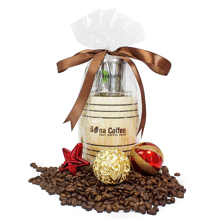 Combo Trống Gỗ Cà Phê Bona Coffee Giftset Coffee 520g