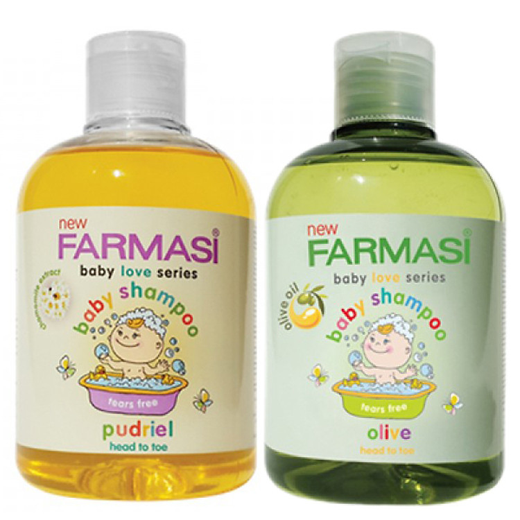 Bộ Gel Tắm Gội Trẻ Em Không Kích Ứng Da Farmasi Baby Shampoo (300ml/chai)