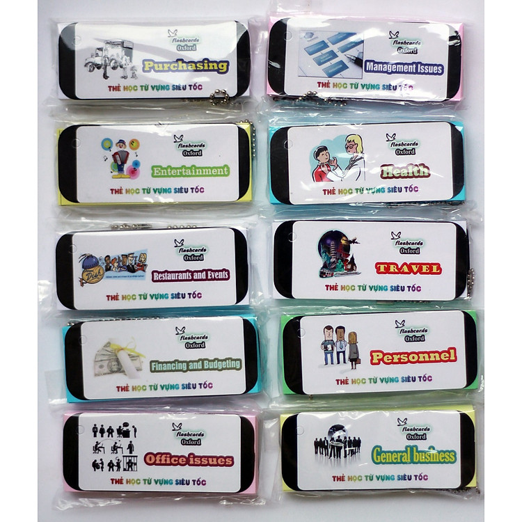 Combo 10 Bộ Flashcards Oxford Luyện Thi Toeic (Từ FA01 Đến FA10)