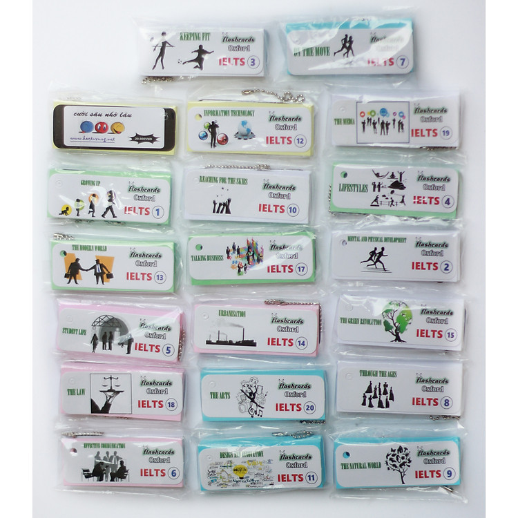 Combo 20 Bộ Flashcards Oxford Luyện Thi Ielts (Từ I01 Đến I20)