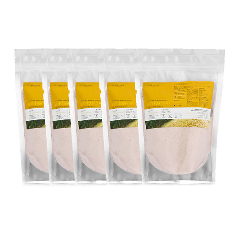 Combo 5 Túi Bột Cám Gạo Milaganics (200g/Túi)