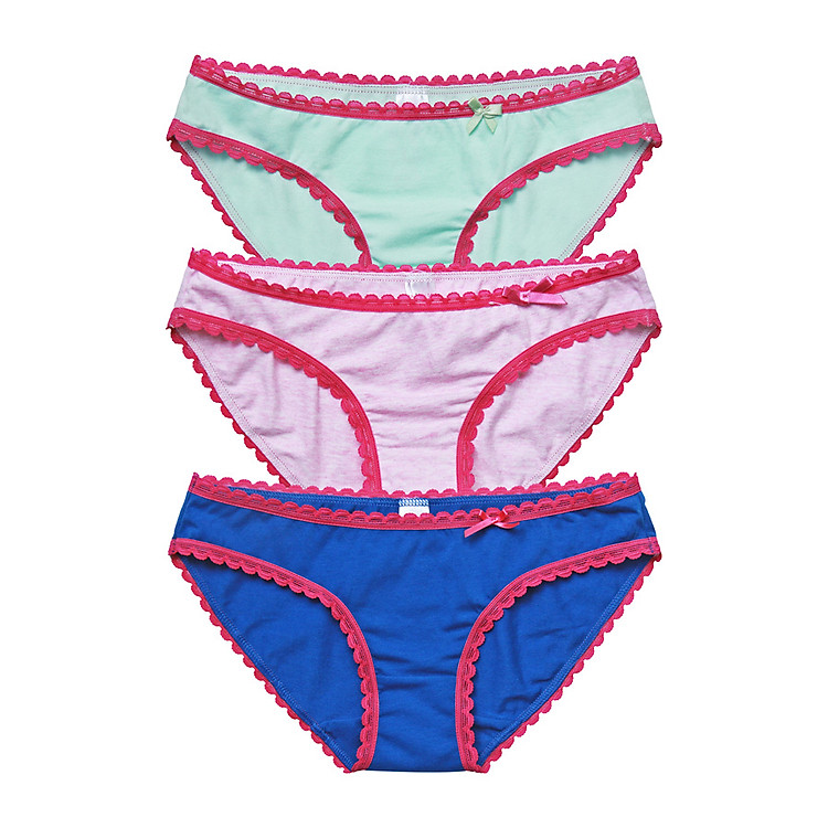 Combo 3 Quần Lót Nữ Cotton Viền Ren Cutie 3 Miley FCS1201-0600-0701