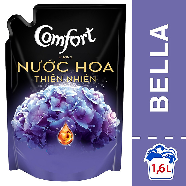 Nước Xả Vải Comfort Hương Nước Hoa Bella Túi (1.6L)