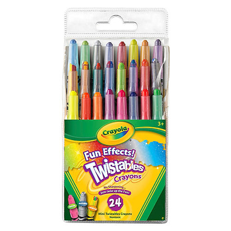 BM - Bút Sáp Dạng Vặn 24 Màu Ánh Nhũ Crayola - 5298240001