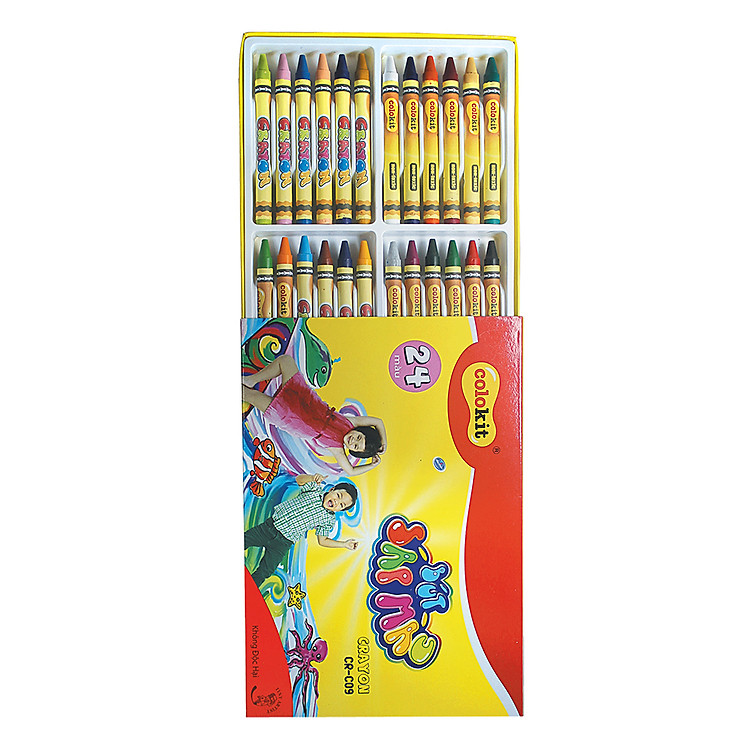 Sáp Màu Thiên Long CR-C09 (24 Màu) - Giao Màu Ngẫu Nhiên