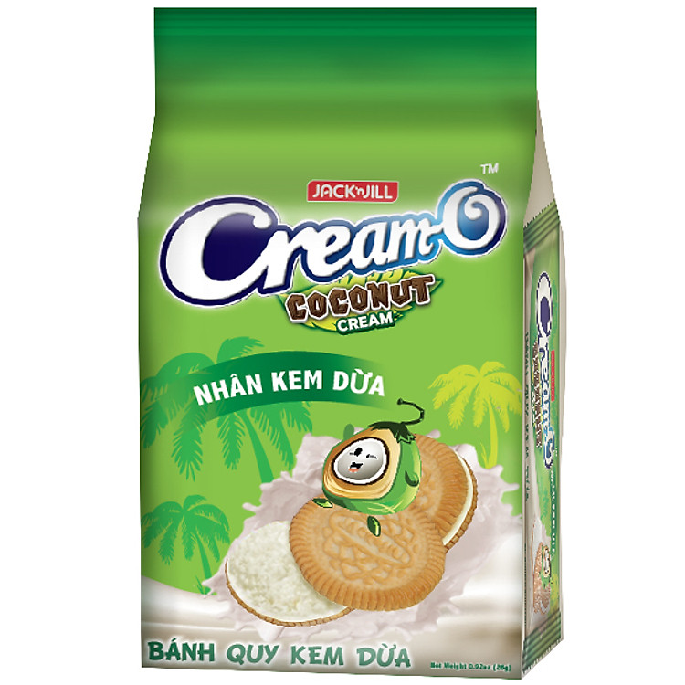 Bịch 12 Gói Bánh Quy Cream-O Vị Coconut 26g