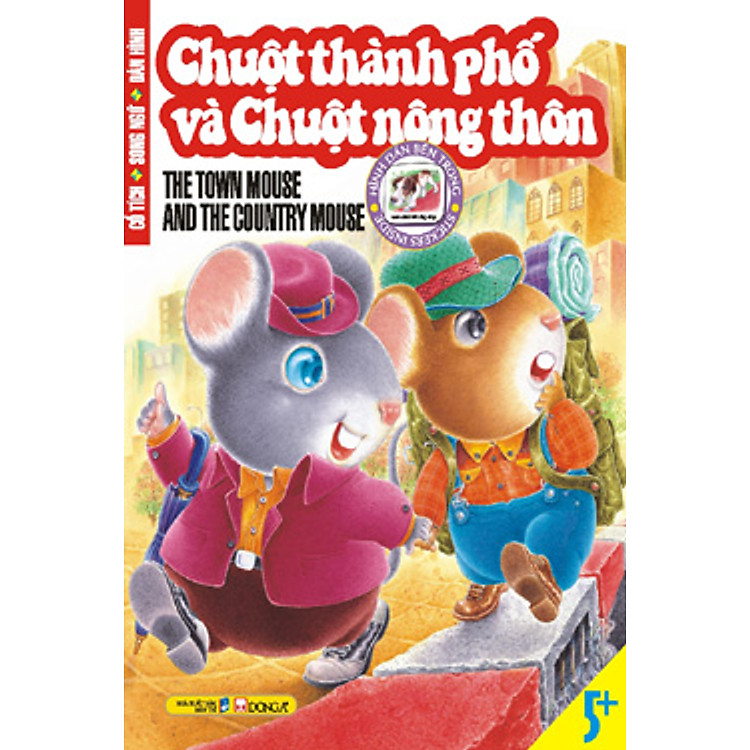 Sách Song Ngữ - Dán Hình - Chuột Thành Phố Và Chuột Nông Thôn