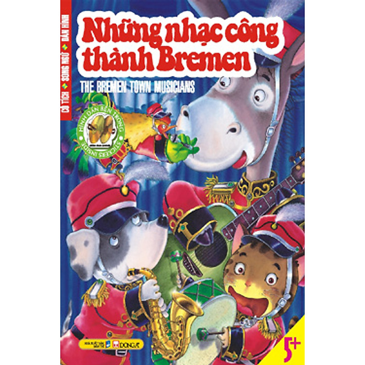 Sách Song ngữ - Dán hình: Những nhạc công thành Bremen