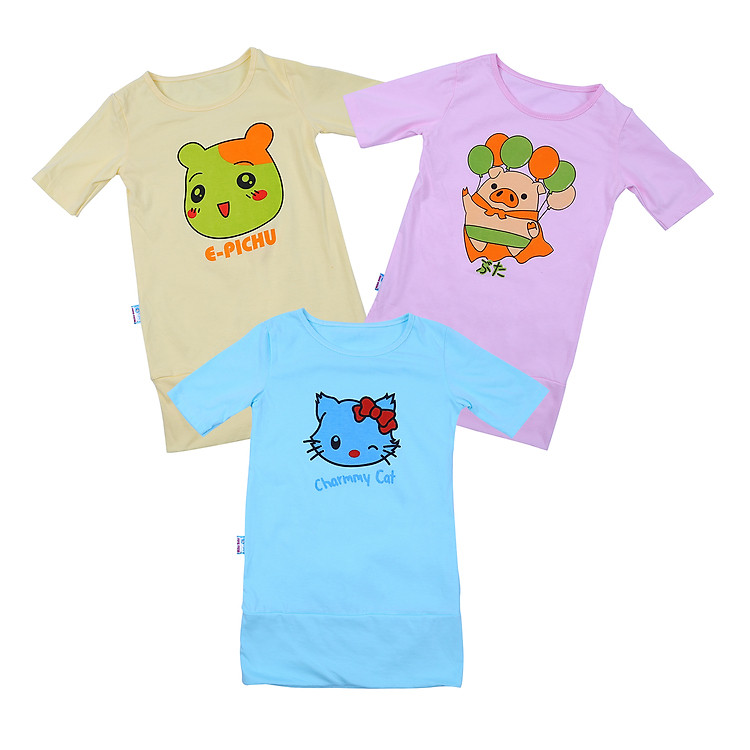 Combo 3 Đầm Pastel In MihaBaby D06