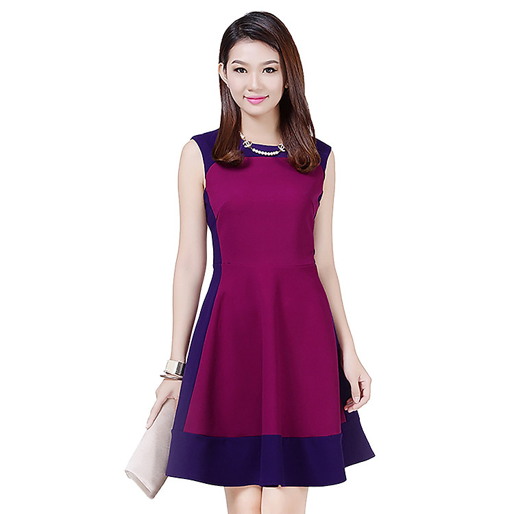 Đầm Xòe Eden D079T - Tím