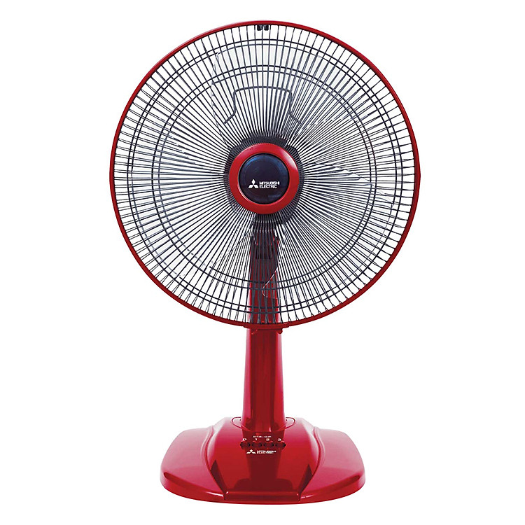 Quạt Bàn Mitsubishi D16-GV CY-RD - Đỏ Đậm - Hàng Chính Hãng