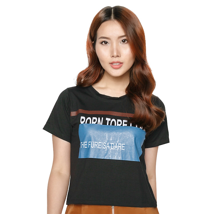 Áo Croptop T&D Dare Style D73 - Đen