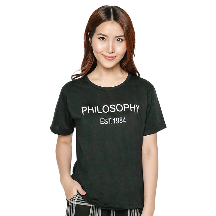 Áo Thun Nữ T&D Form Rộng Philosophy D86 - Đen