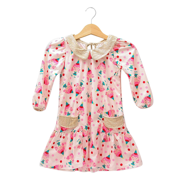 Đầm Tay Dài Cổ Sen Cirino D_BCCHUA_KCGAI In Hình Cô Gái - Kem