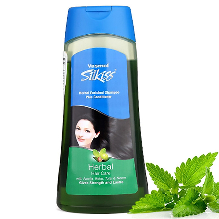 Dầu Gội Thảo Dược Dưỡng Tóc Vasmol Silkiss (Xanh) - 250ml