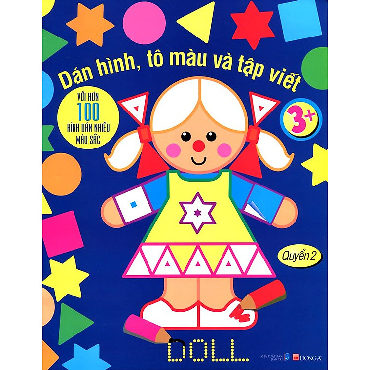 Sách Dán Hình, Tô Màu Và Tập Viết - Quyển 2