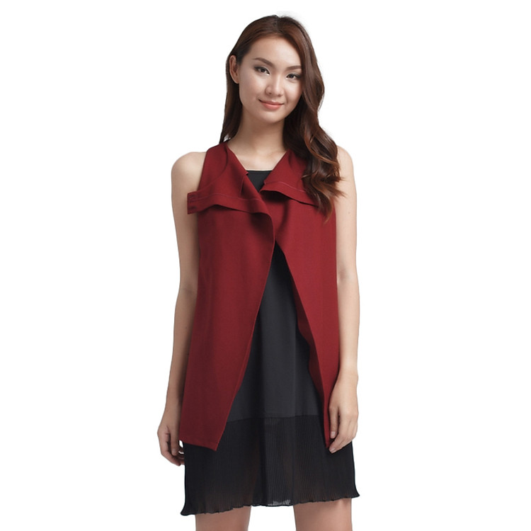 Set Đầm Vai Chéo + Đầm Lót Ren Labelle DA19 – Đen Đỏ