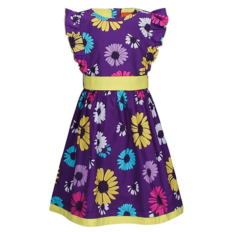 Đầm TE Ngắn Tay Bé Gái VTA KIDS NT-BG-41109 - Tím