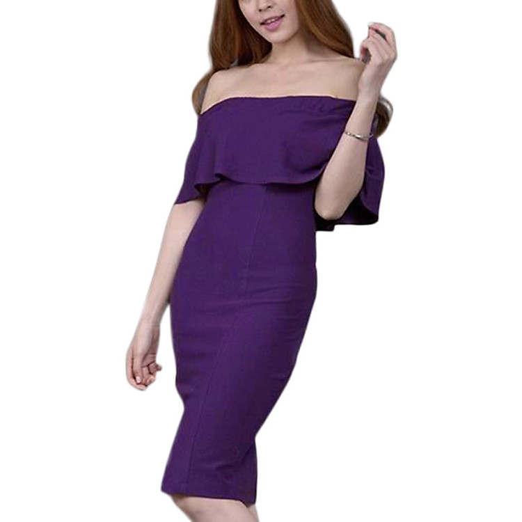 Đầm Trễ Vai Nani DN2 - Tím