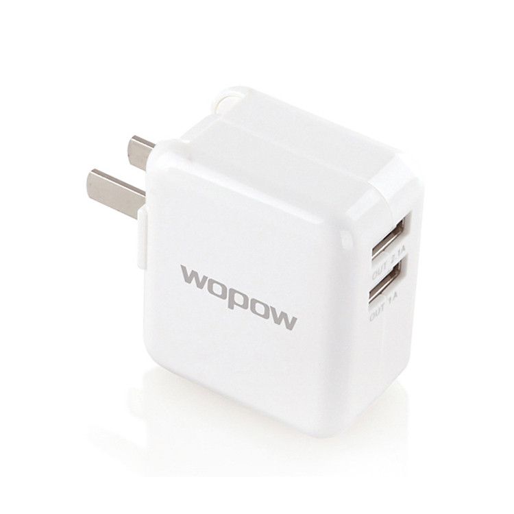 Adapter Sạc Wopow A12 2 Cổng USB - Hàng Chính Hãng