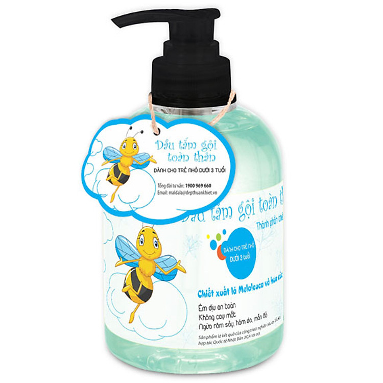 Dầu Tắm Gội Toàn Thân Maldala Cho Trẻ Từ 0 - 3 Tuổi (200ml)