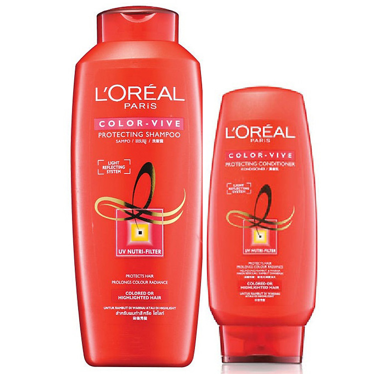 Combo Dầu Gội 330ml + Dầu Xả 170ml Dành Cho Tóc Nhuộm L'Oreal Vive