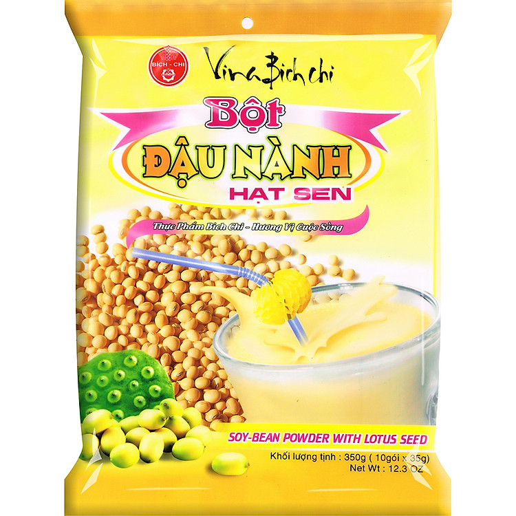 Bột Đậu Nành Hạt Sen Bích Chi 35gr X 10 Túi