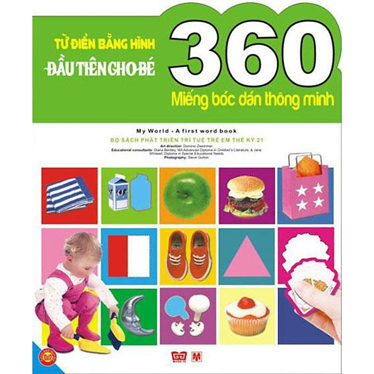 Sách 360 Miếng Bóc Dán Thông Minh - Từ Điển Bằng Hình Đầu Tiên Cho Bé