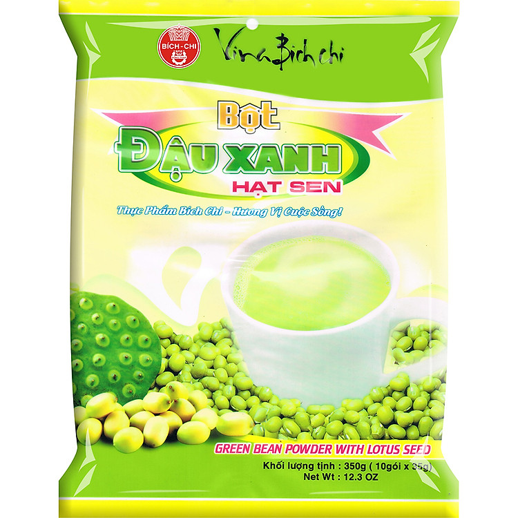 Bột Đậu Xanh Hạt Sen Bích Chi 35gr X 10 Túi